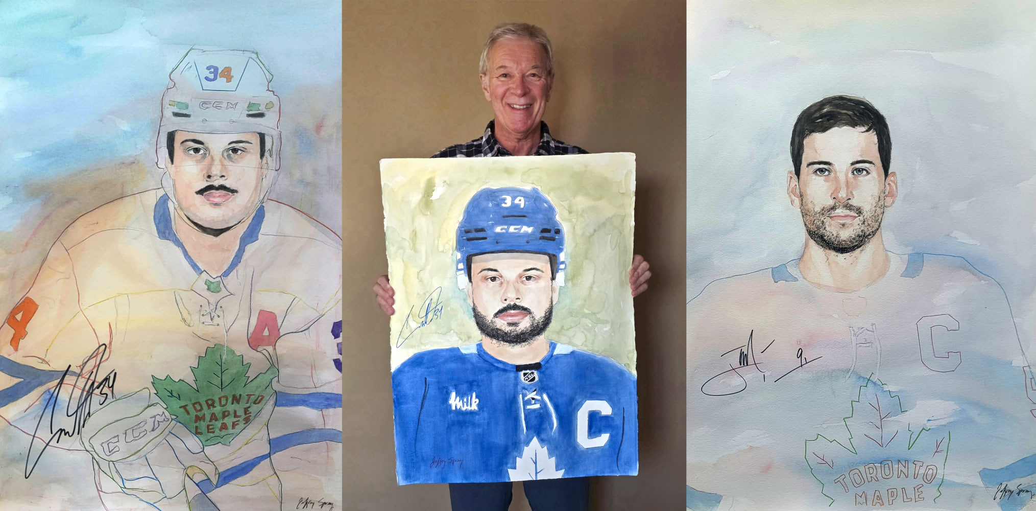 Toronto Maple Leafs portraits by Jeff Sprang